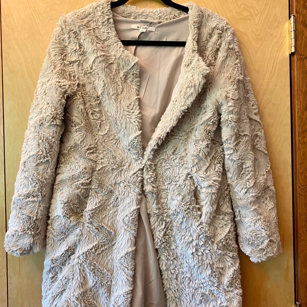 Francesca’s Faux Fur Cardigan
